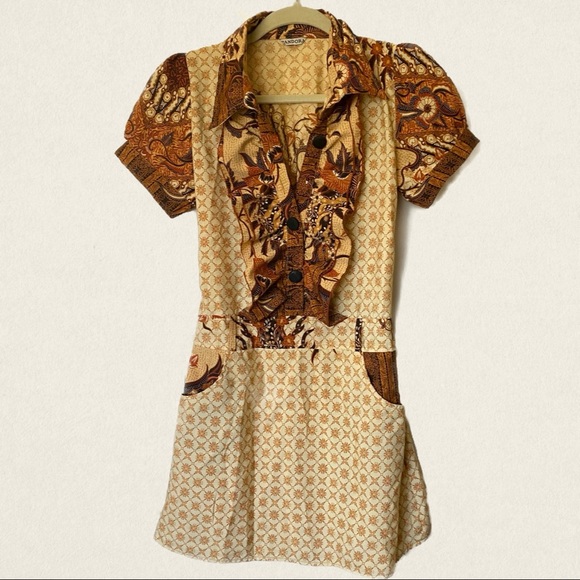 Vintage 70s Mini Dress - Picture 1 of 4